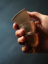 手作り小高脚杯【金彩銀彩・香茶用・茶道具】