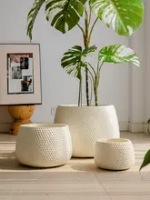 北欧風 マグネシウム泥 半手作り花鉢【軽やかさと創造性が光る陶器製・多肉植物用】