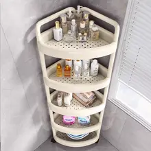 トライアングル型トイレ収納ラック【多層式・コーナーデザイン・バスルーム用】