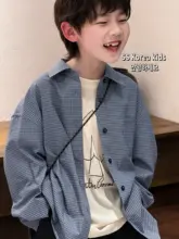 おしゃれな男の子用シャツ【春用・カジュアルデザイン・長袖】（セットアップ対応）
