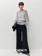 イタリア製 羊毛泡泡紗のダブルプリーツワイドパンツ【フィット・ストレートレッグ】