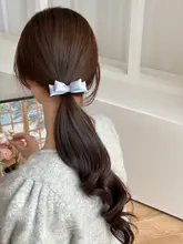 立体的なリボンデザインの前髪クリップ【韓国風・サイドバン】
