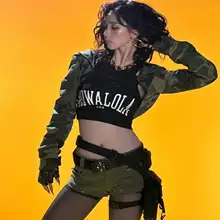 迷彩柄フード付き短丈ジャケット【Chicなデザイン・コーディネートに最適】