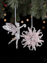 クリスマスツリー用飾り【リボン付きサンタクロースデコレーション・ギフト用】