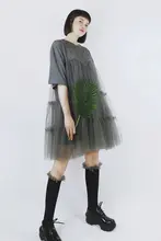 TEATREE 自製メッシュワンピース【コットン素材・ゆったりシルエット・夏用】