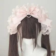 全色対応 ロリータ風リボンヘアバンド【柔らかいデザイン・クリスマス用】
