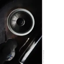 全黒 陶器製の茶道具【シルバー茶器・釘焼成】