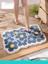 強吸水 防滑速乾バスルームマット【花柄・家庭用・トイレ用】