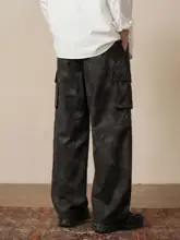 高山草原風のレトロ染めキャンプカーゴパンツ【男性用・リラクシング・ストレート】