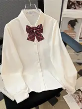 レディース 長袖白シャツ【秋冬用・カジュアル・通勤スタイル・ゆったりサイズ】