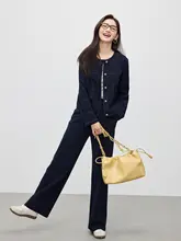 グレーのセットアップ【丸首・ショートジャケット・ワイドパンツ】（セットアップ対応）