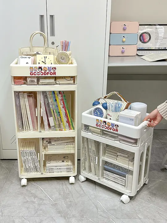 家庭用絵本ラック【移動式・収納に便利・床置きタイプ】