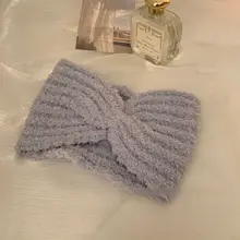 滑り止め付き広幅ファーヘアバンド【洗顔・フェイスマスク・簡約デザイン】