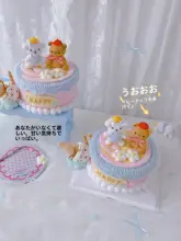 楽しい動物ケーキ収納ボックス【DIY・手編み材料キット・可愛いデザイン】（セットアップ対応）