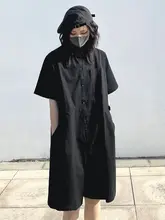 黒色ユニセックス工事用サロペット【夏用・薄手・ショートパンツ・短袖】