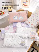 高密度のボタン留めコットンガーゼカートゥン子供用枕カバー【全包式・厚手・ホーム用】（セットアップ対応）