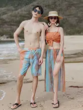 カップル用ビキニ水着【セパレート・リゾート・ビーチ・温泉・三点セット】（セットアップ対応）