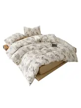 南フランス風フラワープリントのコットンベッドリネン【極上の柔らかさ・三点セット】（セットアップ対応）