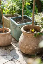 植木鉢 花器 吊りバスケット 花瓶 ヴィンテージアート 陶器 アフリカ要素 ボヘミアン