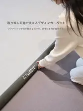 モダンシンプルデザインの洗えるリビング用ラグ【防猫爪・高級感・ソファやテーブルに最適】（セットアップ対応）