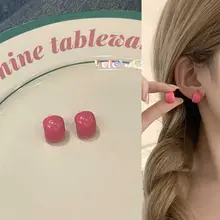 春夏向けカラフルなイヤリング【韓国風・ノンホールピアス・フルーツカラー】
