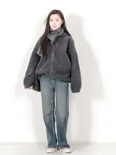冬用シンプルな無地ニットリブマフラー【暖かい・レディース】