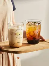 CAROTE  耐熱高硼珪酸ガラスカップ 茶 フルーツジュース ミルク コーヒー 家庭用 高いデザイン性
