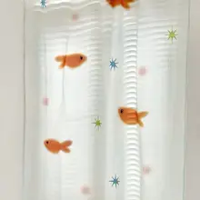 ピンクの金魚デザインカーテン【夢幻的な少女の部屋・穴あけ不要・半遮光・飾り窓用】