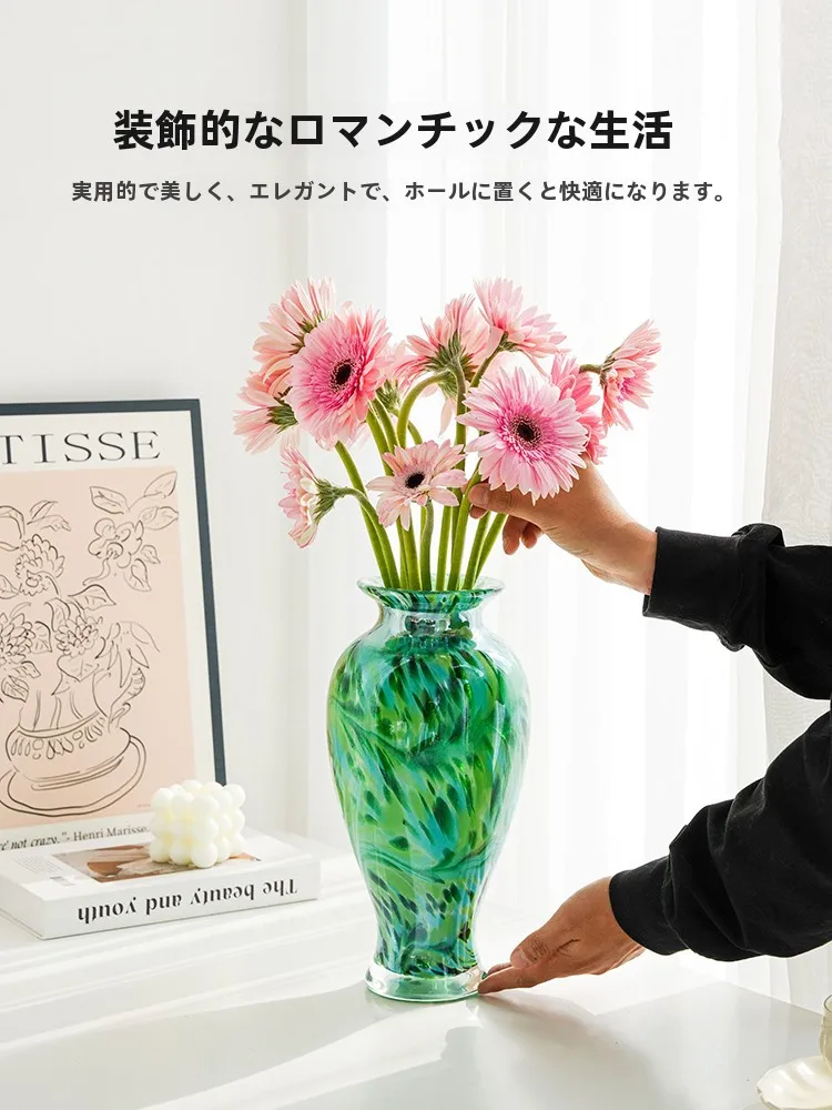 高級感ある古風ガラス花瓶【新中式・インテリア装飾用】：新中式スタイルの台面花瓶選びのガイド