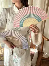 古風デザイン の 中華風 蛇腹扇子【携帯用・舞踊用・折りたたみ式】