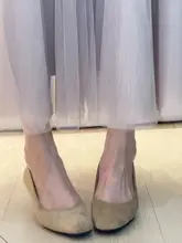 羊皮製 デザイン重視の低ヒールパンプス【先細り・春夏用・通勤向け】