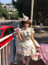 可愛いラウンド襟エプロン【甘いロリータスタイル・二部構成】