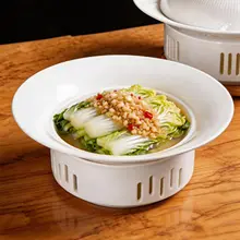 陶器製 酸菜魚プレート【深めのスープ皿・加熱対応】