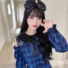 カチューシャ レディース 量産型 チェーン メタルリング 蝶結び ラインストーン ボリューム ヘアアクセサリー