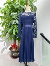 刺繍入りネットチュールドレス【クリエイティブデザイン・フリル付き・秋冬用】