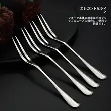 ステンレス製フルーツフォークセット【かわいいデザイン・創意的・小型】