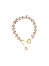 淡水パールのハンドメイドブレスレット【おしゃれなデザイン・二人用・ファッションアクセサリー】（セットアップ対応）