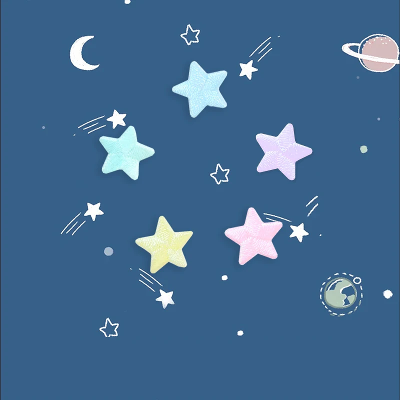 可愛い星形刺繍デコレーションシール：100均で手に入れるDIY用自粘タイプの使い方と価格