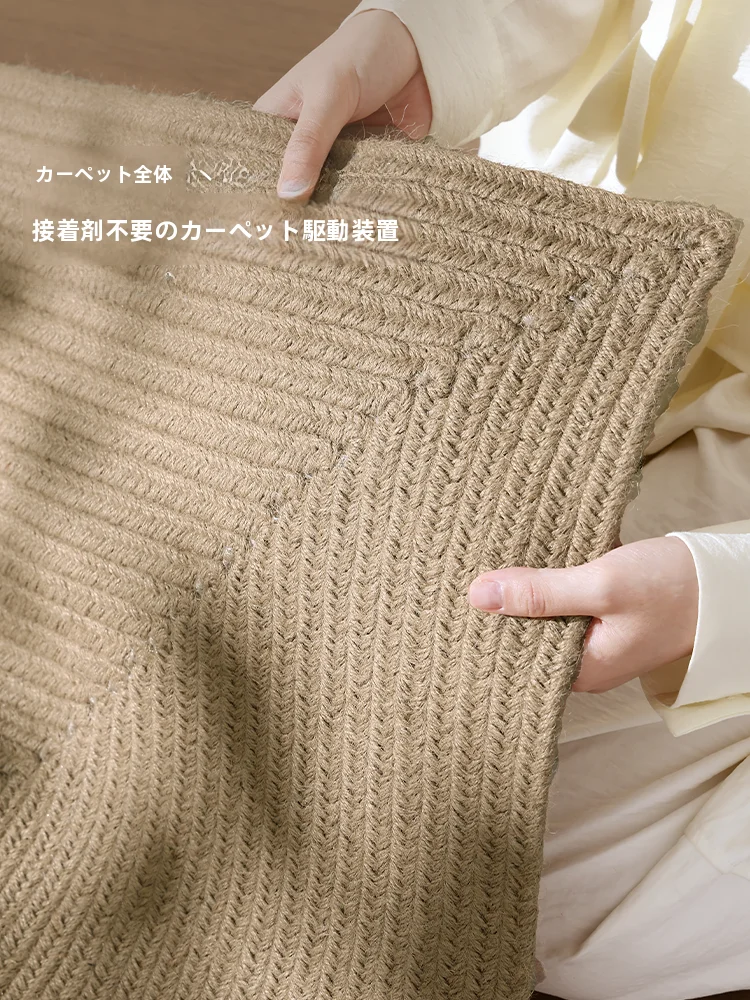 日本風デザインのジュートラグ：ベランダやテラス向けの高級感と耐久性を実現