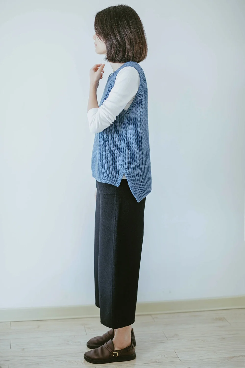 DIY編み物キット 蛋巻きリブタンクトップ：初心者向けの簡単な編み物プロジェクトガイド