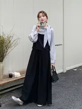 おしゃれなベストとタンクトップのコーディネート【ワイドパンツ・春秋対応】（セットアップ対応）