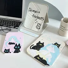 折りたたみ式ポータブルメイクアップミラー【デスク用・高解像度・可立式】