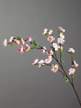 装飾花 単枝の桃の花 高級 リビング テーブル オーディオラック 白い 人工花 デコレーション