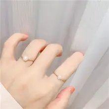 ミニパールチェーンリング【極細・シンプルデザイン・個性的】