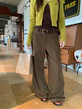 ワイドパンツ レディース ハイウエスト ルーズ ゆったり 韓流 カジュアル