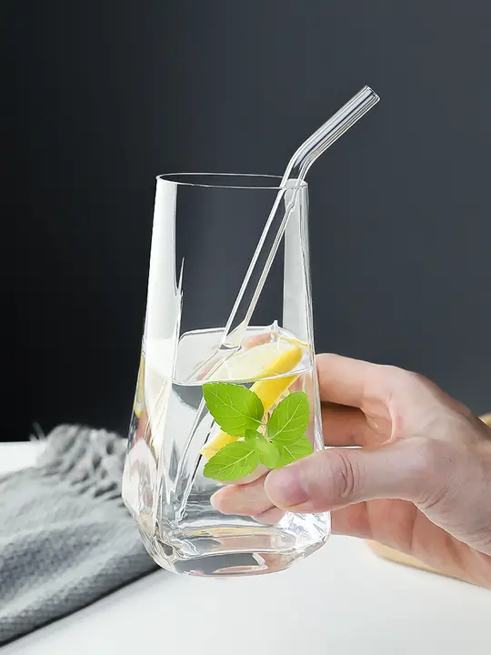 ガラスカップ フルーツティーカップ/ソーダ水カップ/冷飲カップ/水飲みカップ インフルエンサー風