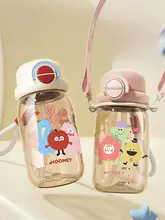 かわいいデザインのPPスチレン製子供用水筒【ストロー付き・幼稚園用・夏用】