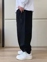 春秋用 メンズ ワイドフィット カジュアルパンツ【束脚デザイン・極上の柔らかさ・コットン混】（セットアップ対応）