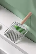 大サイズ メタル製 猫砂スコップ【細孔デザイン・非ステンレス鋼】