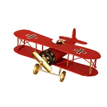 レトロ飛行機モデルインテリア小物【鉄製・男の子の部屋用・装飾品】